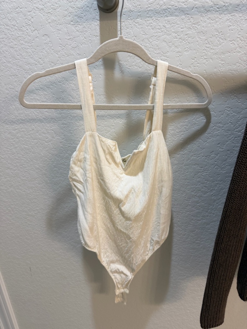 Free People Cream Bodysuit